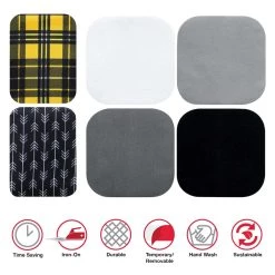 Brand new โญ Singer® Decorative Print & Solid DIY Iron-On Fabric Patch Kit with 2 Bonus Stencils ๐ 9 Brand new โญ Singer® Decorative Print & Solid DIY Iron-On Fabric Patch Kit with 2 Bonus Stencils ๐ -Deals Singer Store D647861S 3