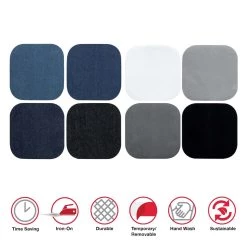 Budget ⌛ Singer® Denim & Solid DIY Iron-On Fabric Patch Kit with 2 Bonus Stencils 😀 -Deals Singer Store D647862S 3