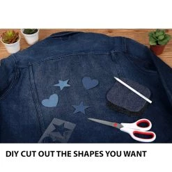 Budget ⌛ Singer® Denim & Solid DIY Iron-On Fabric Patch Kit with 2 Bonus Stencils 😀 -Deals Singer Store D647862S 6