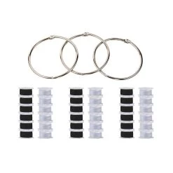 Hot Sale 👍 SINGER® Class 15J Sewing Bobbin & Storage Rings Set, Black & White 🎉