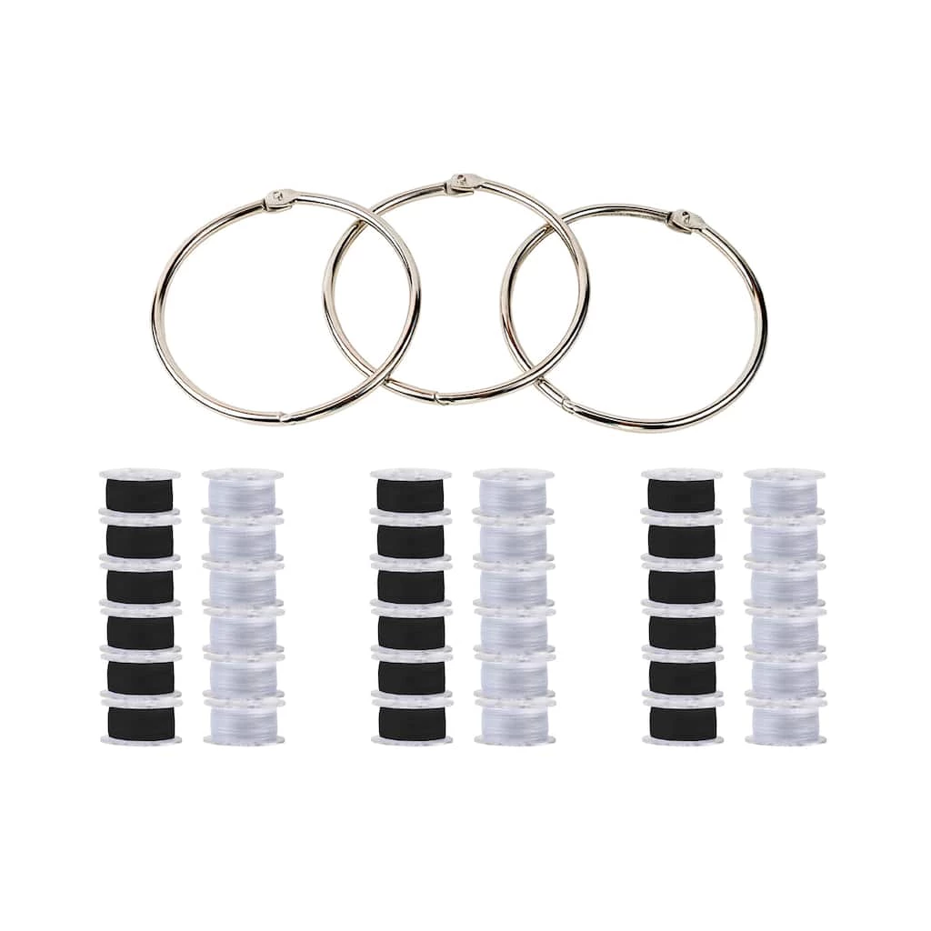 Hot Sale ๐ SINGER® Class 15J Sewing Bobbin & Storage Rings Set, Black & White ๐ 1 Hot Sale ๐ SINGER® Class 15J Sewing Bobbin & Storage Rings Set, Black & White ๐
