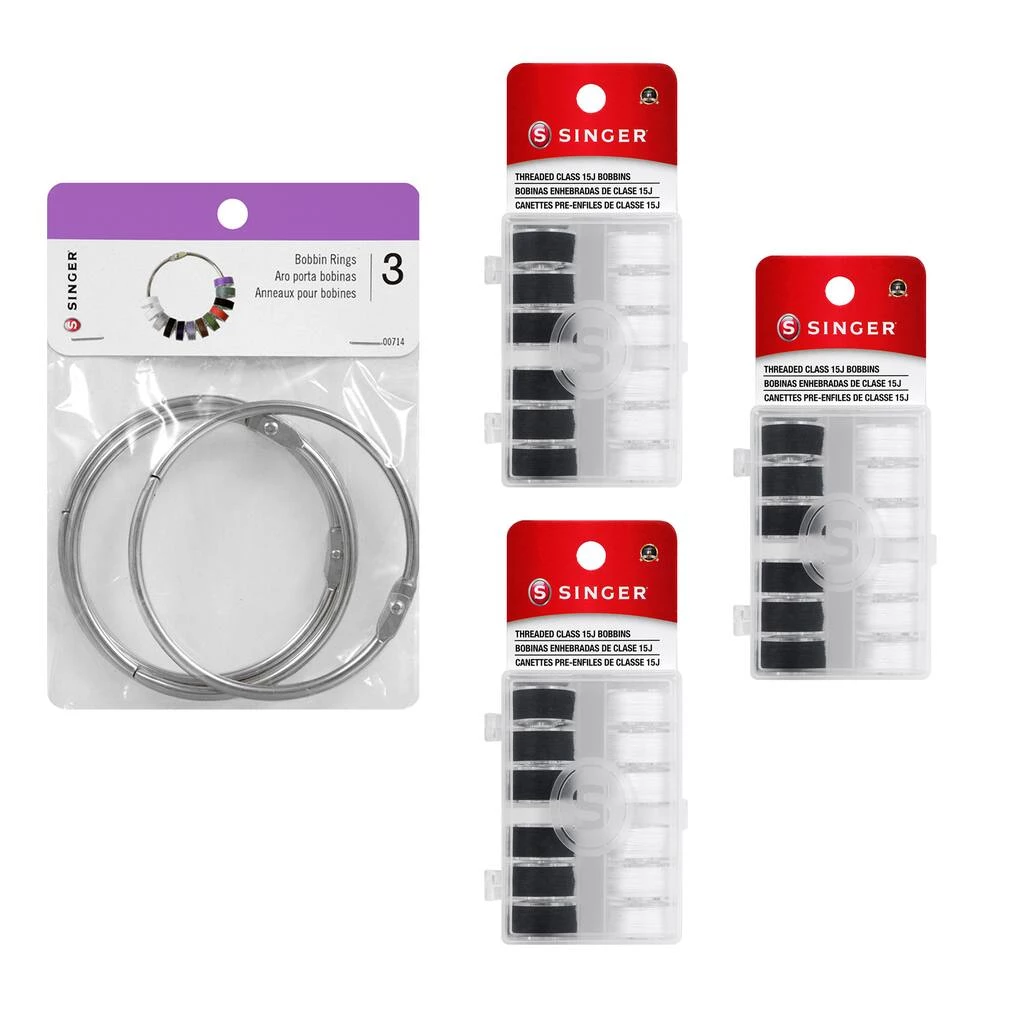 Hot Sale ๐ SINGER® Class 15J Sewing Bobbin & Storage Rings Set, Black & White ๐ 2 Hot Sale ๐ SINGER® Class 15J Sewing Bobbin & Storage Rings Set, Black & White ๐ - Image 2