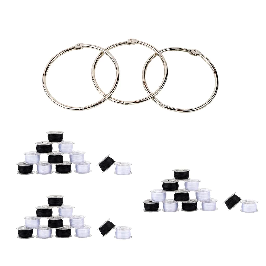 Deals ๐งจ SINGER® Class 15 Sewing Bobbin & Storage Rings Set, Black & White ๐ 1 Deals ๐งจ SINGER® Class 15 Sewing Bobbin & Storage Rings Set, Black & White ๐