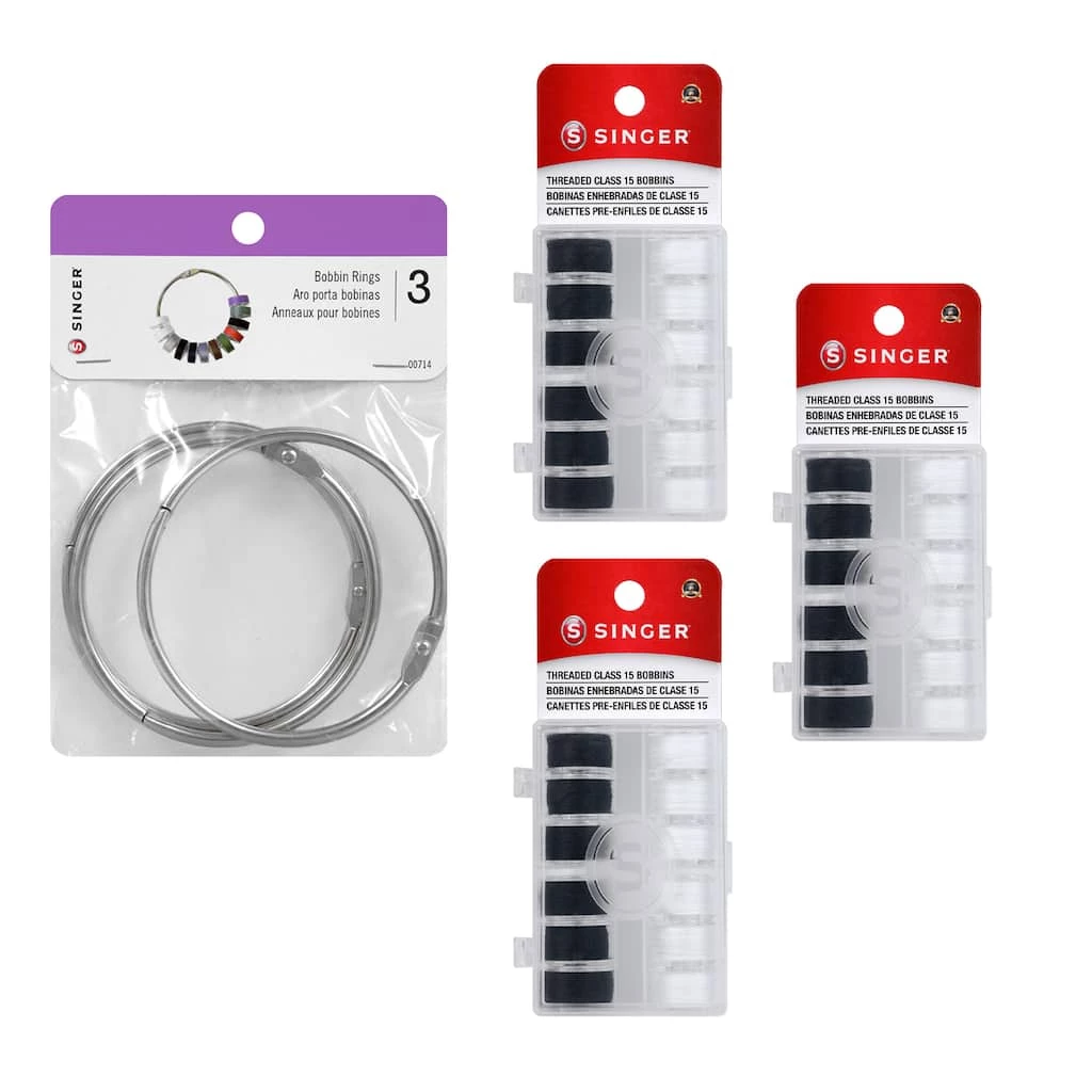 Deals ๐งจ SINGER® Class 15 Sewing Bobbin & Storage Rings Set, Black & White ๐ 2 Deals ๐งจ SINGER® Class 15 Sewing Bobbin & Storage Rings Set, Black & White ๐ - Image 2